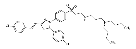 N1,N1-dibutyl-N3-(2-((4-(5-(4-chlorophenyl)-3-(4-chlorostyryl)-4,5-dihydro-1H-pyrazol-1-yl)phenyl)sulfonyl)ethyl)propane-1,3-diamine CAS:29737-02-8 manufacturer & supplier