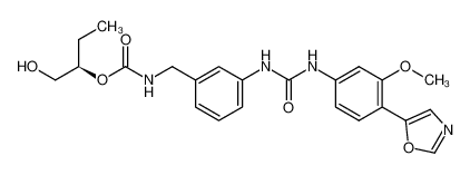 (R)-1-hydroxybutan-2-yl (3-(3-(3-methoxy-4-(oxazol-5-yl)phenyl)ureido)benzyl)carbamate CAS:297728-71-3 manufacturer & supplier