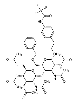 2-(p-trifluoroacetamidophenyl)ethyl 4-O-(2-acetamido-3,4,6-tri-O-acetyl-2-deoxy-α-D-glucopyranosyl)-2,3-diacetamido-6-O-benzyl-2,3-dideoxy-α-D-mannopyranoside CAS:297733-60-9 manufacturer & supplier