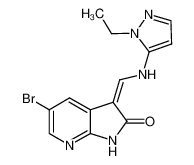 5-bromo-3-{[(1-ethyl-1H-pyrazol-5-yl)amino]methylidene}-1,3-dihydro-2H-pyrrolo[2,3-b]pyridin-2-one CAS:297755-96-5 manufacturer & supplier