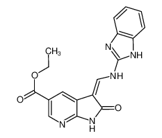 ethyl 3-[(1H-benzimidazol-2-ylamino)methylidene]-2-oxo-1,2-dihydro-3H-pyrrolo[2,3-b]pyridine-5-carboxylate CAS:297756-07-1 manufacturer & supplier