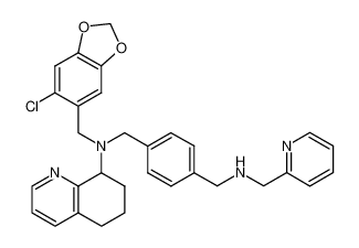 N-[(2-chloro-4,5-methylenedioxyphenyl)methyl]-N'-(2-pyridinylmethyl)-N-(5,6,7,8-tetrahydro-8-quinolinyl)-1,4-benzenedimethanamine CAS:297770-71-9 manufacturer & supplier