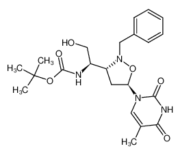 1-{(3R,5R)-2-benzyl-3-[(1R)-1-(tert-butoxycarbonylamino)-2-hydroxyethyl]isoxazolidin-5-yl}thymine CAS:298198-34-2 manufacturer & supplier