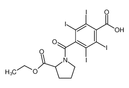 4-(2-ethoxycarbonyl-pyrrolidine-1-carbonyl)-2,3,5,6-tetraiodo-benzoic acid CAS:29820-37-9 manufacturer & supplier