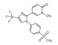 1-methyl-5-(1-(4-(methylsulfonyl)phenyl)-4-(trifluoromethyl)-1H-imidazol-2-yl)pyridin-2(1H)-one CAS:298204-49-6 manufacturer & supplier