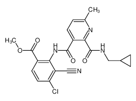 N-cyclopropylmethyl-3-[(3-chloro-2-cyano-6-methoxycarbonyl)phenyl]aminocarbonyl-6-methylpyridine-2-carboxamide CAS:298221-37-1 manufacturer & supplier