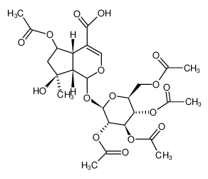 (4aS,7S,7aS)-5-Acetoxy-7-hydroxy-7-methyl-1-((2R,3S,4R,5S,6S)-3,4,5-triacetoxy-6-acetoxymethyl-tetrahydro-pyran-2-yloxy)-1,4a,5,6,7,7a-hexahydro-cyclopenta[c]pyran-4-carboxylic acid CAS:29836-28-0 manufacturer & supplier