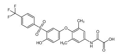 2-((4-(4-hydroxy-3-((4-(trifluoromethyl)phenyl)sulfonyl)phenoxy)-3,5-dimethylphenyl)amino)-2-oxoacetic acid CAS:298695-09-7 manufacturer & supplier