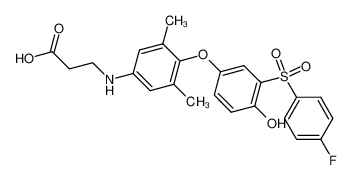 {3-4-[3-(4-Fluorobenzenesulfonyl)-4-hydroxyphenoxy]-3,5-dimethylphenylamino}-propionic acid CAS:298695-15-5 manufacturer & supplier