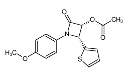 rel-(3R,4R)-1-(4-methoxyphenyl)-2-oxo-4-(thiophen-2-yl)azetidin-3-yl acetate CAS:298710-52-8 manufacturer & supplier