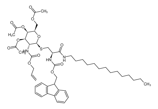 3-S-(3,4,6-tri-O-acetyl-2-allyloxycarbonylamino-2-deoxy-β-D-galactopyranosyl)-N-Fmoc-L-cysteine tetradecylamide CAS:298712-84-2 manufacturer & supplier