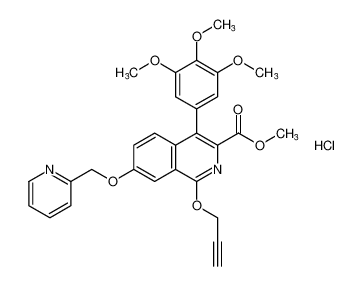 methyl 1-(prop-2-yn-1-yloxy)-7-(pyridin-2-ylmethoxy)-4-(3,4,5-trimethoxyphenyl)isoquinoline-3-carboxylate hydrochloride CAS:299167-29-6 manufacturer & supplier