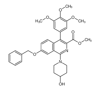 3-Isoquinolinecarboxylic acid,1-(4-hydroxy-1-piperidinyl)-7-(phenylmethoxy)-4-(3,4,5-trimethoxyphenyl)-, methyl ester CAS:299168-26-6 manufacturer & supplier