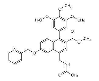 3-Isoquinolinecarboxylic acid,1-[(acetylamino)methyl]-7-(2-pyridinylmethoxy)-4-(3,4,5-trimethoxyphenyl)-, methyl ester CAS:299169-70-3 manufacturer & supplier