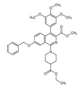 3-Isoquinolinecarboxylic acid,1-[4-(ethoxycarbonyl)-1-piperidinyl]-7-(phenylmethoxy)-4-(3,4,5-trimethoxyphenyl)-, methyl ester CAS:299170-16-4 manufacturer & supplier