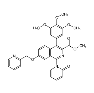 3-Isoquinolinecarboxylic acid,1-(2-oxo-1(2H)-pyridinyl)-7-(2-pyridinylmethoxy)-4-(3,4,5-trimethoxyphenyl)-, methyl ester CAS:299170-34-6 manufacturer & supplier