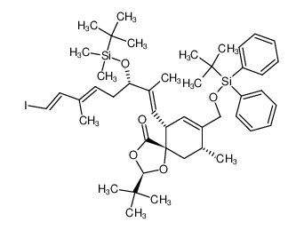 (2R,5S,6S,9R)-2-tert-Butyl-6-[(1E,5E,7E)-(S)-3-(tert-butyl-dimethyl-silanyloxy)-8-iodo-2,6-dimethyl-octa-1,5,7-trienyl]-8-(tert-butyl-diphenyl-silanyloxymethyl)-9-methyl-1,3-dioxa-spiro[4.5]dec-7-en-4-one CAS:299179-94-5 manufacturer & suppl