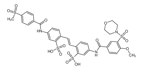 5-[[4-methoxy-3-(4-morpholinylsulfonyl)benzoyl]amino]-2-[(E)-2-[4-[[4-(methylsulfonyl)benzoyl]amino]-2-sulfophenyl]ethenyl]benzenesulfonic acid CAS:299180-81-7 manufacturer & supplier