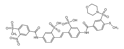 5-[[4-(methylsulfonyl)-3-nitrobenzoyl]amino]-2-[(E)-2-[4-[[4-(methylthio)-3-(4-morpholinylsulfonyl)benzoyl]amino]-2-sulfophenyl]ethenyl]benzenesulfonic acid CAS:299180-87-3 manufacturer & supplier