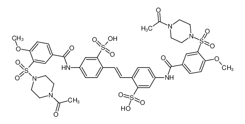 2,2'-[(E)-1,2-Ethenediyl]bis[5-[[3-[(4-acetyl-1-piperazinyl)sulfonyl]-4-methoxybenzoyl]amino]benzenesulfonic Acid] CAS:299180-92-0 manufacturer & supplier