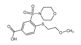 4-(2-methoxyethylsulfanyl)-3-(morpholine-4-sulfonyl)-benzoic acid CAS:299181-67-2 manufacturer & supplier