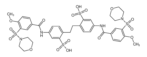 2,2'-[(E)-1,2-ethanediyl]bis[5-[[4-methoxy-3-(4-morpholinylsulfonyl)benzoyl]amino]benzenesulfonic acid] CAS:299184-56-8 manufacturer & supplier