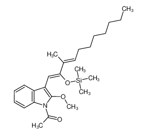 1-[2-Methoxy-3-((1Z,3E)-3-methyl-2-trimethylsilanyloxy-undeca-1,3-dienyl)-indol-1-yl]-ethanone CAS:299190-87-7 manufacturer & supplier