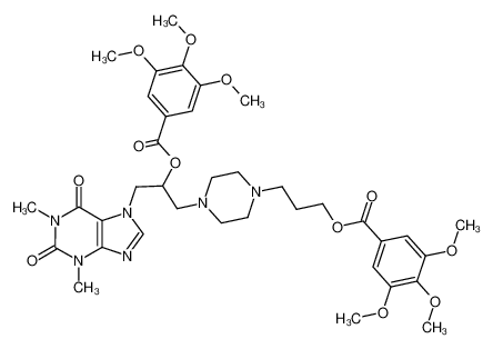 3,4,5-trimethoxy-benzoic acid 2-(1,3-dimethyl-2,6-dioxo-1,2,3,6-tetrahydro-purin-7-yl)-1-{4-[3-(3,4,5-trimethoxy-benzoyloxy)-propyl]-piperazin-1-ylmethyl}-ethyl ester CAS:29935-66-8 manufacturer & supplier