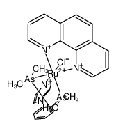 trans-[ruthenium(II)Cl(1,2-phenylenebis(dimethylarsine))(1,10-phenanthroline)pyrazine](1+) CAS:299397-77-6 manufacturer & supplier