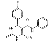 4-(4-fluorophenyl)-6-methyl-N-phenyl-2-thioxo-1,2,3,4-tetrahydropyrimidine-5-carboxamide CAS:299421-90-2 manufacturer & supplier