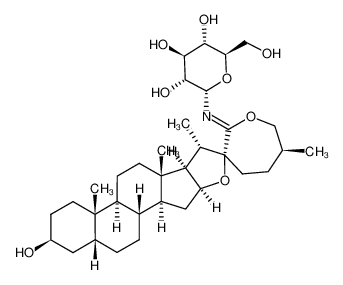 (2S,3R,4S,5S,6R)-2-(((2aR,4S,6aS,6bS,6'S,8aS,8bR,9S,10R,11aS,12aS,12bR,Z)-4-hydroxy-6a,6',8a,9-tetramethyloctadecahydrospiro[naphtho[2',1':4,5]indeno[2,1-b]furan-10,3'-oxepan]-2'-ylidene)amino)-6-(hydroxymethyl)tetrahydro-2H-pyran-3,4,5-trio