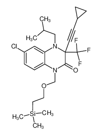 6-Chloro-3-cyclopropylethynyl-4-isobutyl-3-trifluoromethyl-1-(2-trimethylsilanyl-ethoxymethyl)-3,4-dihydro-1H-quinoxalin-2-one CAS:299434-79-0 manufacturer & supplier