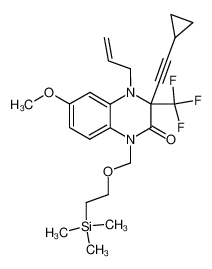 4-Allyl-3-cyclopropylethynyl-6-methoxy-3-trifluoromethyl-1-(2-trimethylsilanyl-ethoxymethyl)-3,4-dihydro-1H-quinoxalin-2-one CAS:299434-82-5 manufacturer & supplier