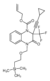 2-Cyclopropylethynyl-3-oxo-2-trifluoromethyl-4-(2-trimethylsilanyl-ethoxymethyl)-3,4-dihydro-2H-quinoxaline-1-carboxylic acid allyl ester CAS:299434-87-0 manufacturer & supplier