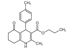 propyl 2-methyl-4-(4-methylphenyl)-5-oxo-1,4,6,7,8-pentahydroquinoline-3-carboxylate CAS:299452-20-3 manufacturer & supplier