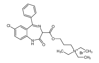 3-((7-chloro-2-oxo-5-phenyl-2,3-dihydro-1H-benzo[e][1,4]diazepine-3-carbonyl)oxy)-N,N,N-triethylpropan-1-aminium bromide CAS:29956-08-9 manufacturer & supplier