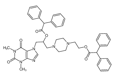 diphenylacetic acid 1-(1,3-dimethyl-2,6-dioxo-1,2,3,6-tetrahydro-purin-7-ylmethyl)-2,2'-piperazine-1,4-diyl-diethyl ester CAS:29975-81-3 manufacturer & supplier