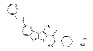 N-cyclohexyl-N,3-dimethyl-6-((pyridin-3-ylmethyl)amino)benzo[4,5]imidazo[2,1-b]thiazole-2-carboxamide dihydrochloride CAS:299900-26-8 manufacturer & supplier