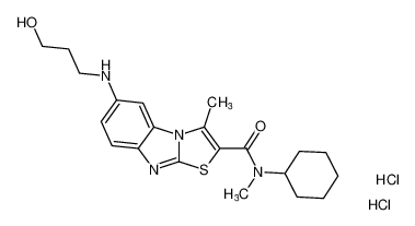 N-cyclohexyl-6-((3-hydroxypropyl)amino)-N,3-dimethylbenzo[4,5]imidazo[2,1-b]thiazole-2-carboxamide dihydrochloride CAS:299900-30-4 manufacturer & supplier