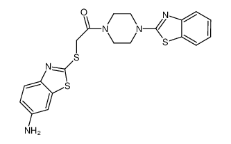 2-(6-aminobenzothiazol-2-ylsulfanyl)-1-(4-(benzothiazol-2-yl)piperazin-1-yl)ethanone CAS:299919-63-4 manufacturer & supplier