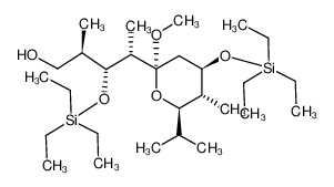 (2R,3R,4S)-4-((2R,4R,5R,6R)-6-Isopropyl-2-methoxy-5-methyl-4-triethylsilanyloxy-tetrahydro-pyran-2-yl)-2-methyl-3-triethylsilanyloxy-pentan-1-ol CAS:299927-29-0 manufacturer & supplier