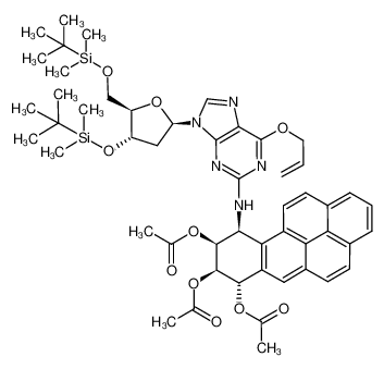 (+)-N2-{10S-(7S,8R,9S-triacetoxy-7,8,9,10-tetrahydrobenzo[a]pyrenyl)}-O6-allyl-3',5'-di-O-(tert-butyldimethylsilyl)-2'-deoxyguanosine CAS:299942-24-8 manufacturer & supplier