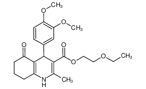 2-ethoxyethyl 4-(3,4-dimethoxyphenyl)-2-methyl-5-oxo-1,4,6,7,8-pentahydroquinoline-3-carboxylate CAS:299948-95-1 manufacturer & supplier