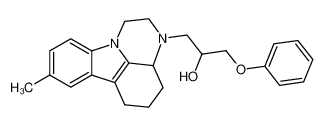 1-(8-methyl-1,2,3a,4,5,6-hexahydro-3H-pyrazino[3,2,1-jk]carbazol-3-yl)-3-phenoxypropan-2-ol CAS:299962-27-9 manufacturer & supplier