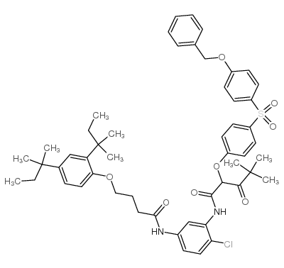 N-[5-[4-[2,4-bis(2-methylbutan-2-yl)phenoxy]butanoylamino]-2-chlorophenyl]-4,4-dimethyl-3-oxo-2-[4-(4-phenylmethoxyphenyl)sulfonylphenoxy]pentanamide CAS:30744-85-5 manufacturer & supplier