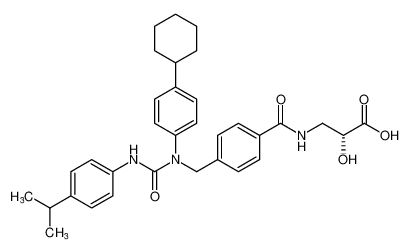 (R)-3-(4-((1-(4-cyclohexylphenyl)-3-(4-isopropylphenyl)ureido)methyl)benzamido)-2-hydroxypropanoic acid CAS:385836-65-7 manufacturer & supplier