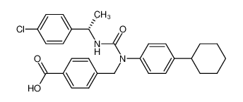 4-[3-[1 (S)-(4-Chlorophenyl)ethyl]-1-(4-cyclohexylphenyl)ureidomethyl]benzoic acid CAS:385837-70-7 manufacturer & supplier