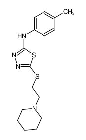 [5-(2-Piperidin-1-yl-ethylsulfanyl)-[1,3,4]thiadiazol-2-yl]-p-tolyl-amine CAS:38584-06-4 manufacturer & supplier