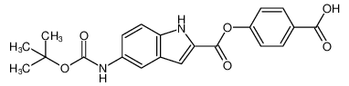 4-((5-((tert-butoxycarbonyl)amino)-1H-indole-2-carbonyl)oxy)benzoic acid CAS:386251-65-6 manufacturer & supplier