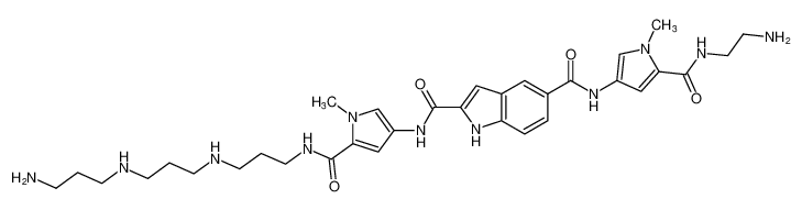 1H-Indole-2,5-dicarboxamide,N5-[5-[[(2-aminoethyl)amino]carbonyl]-1-methyl-1H-pyrrol-3-yl]-N2-[5-[[[3-[[3-[(3-aminopropyl)amino]propyl]amino]propyl]amino]carbonyl]-1-methyl-1H-pyrrol-3-yl]- CAS:386252-02-4 manufacturer & supplier